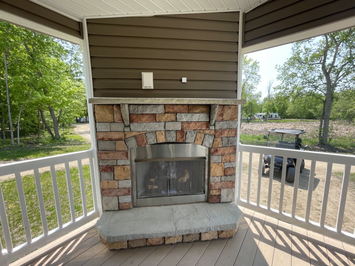 Porch Fireplace